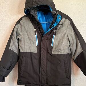 ZeroXposur Outerwear Boys Gray / Black Waterproof Hooded Puffer Jacket